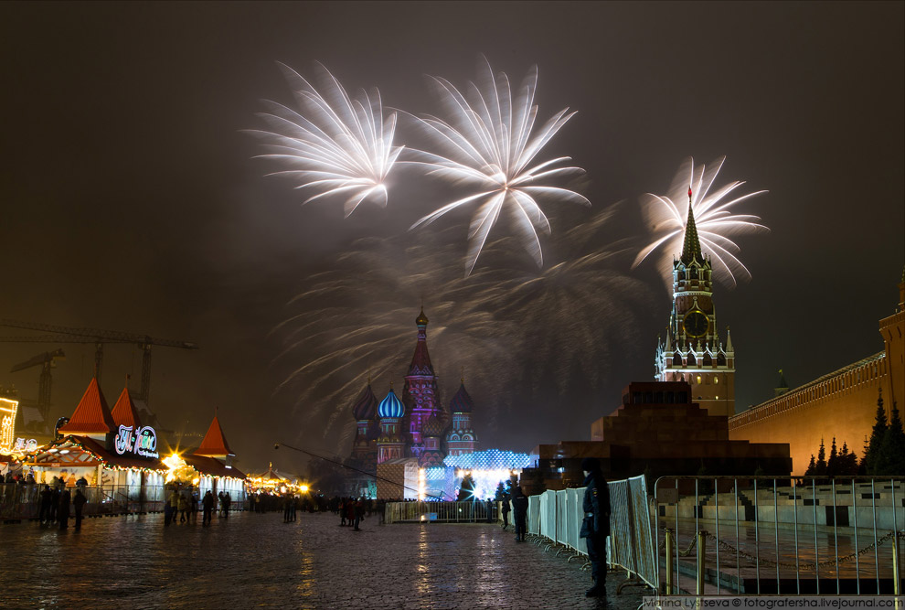 Как встречали Новый год на Красной площади