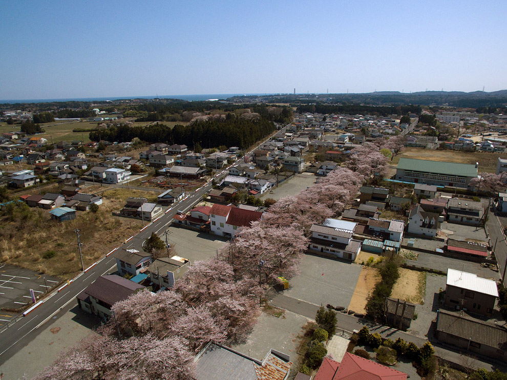Красная зона отчуждения АЭС Фукусима