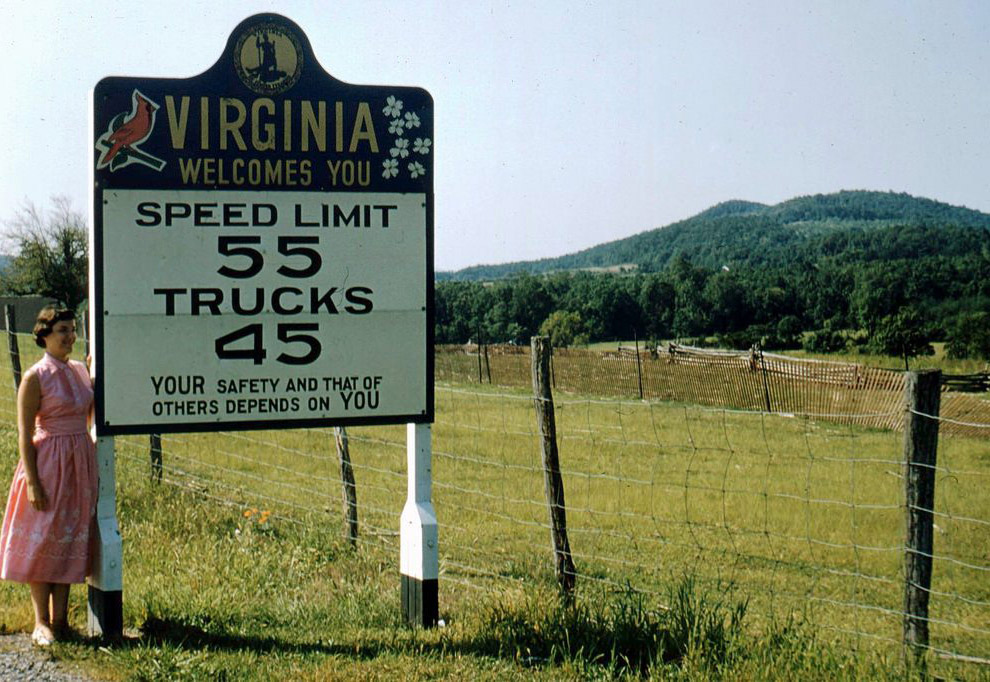 На границе штата Вирджиния, 1955 год.