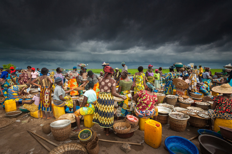 Рынок в Бенине, Западная Африка