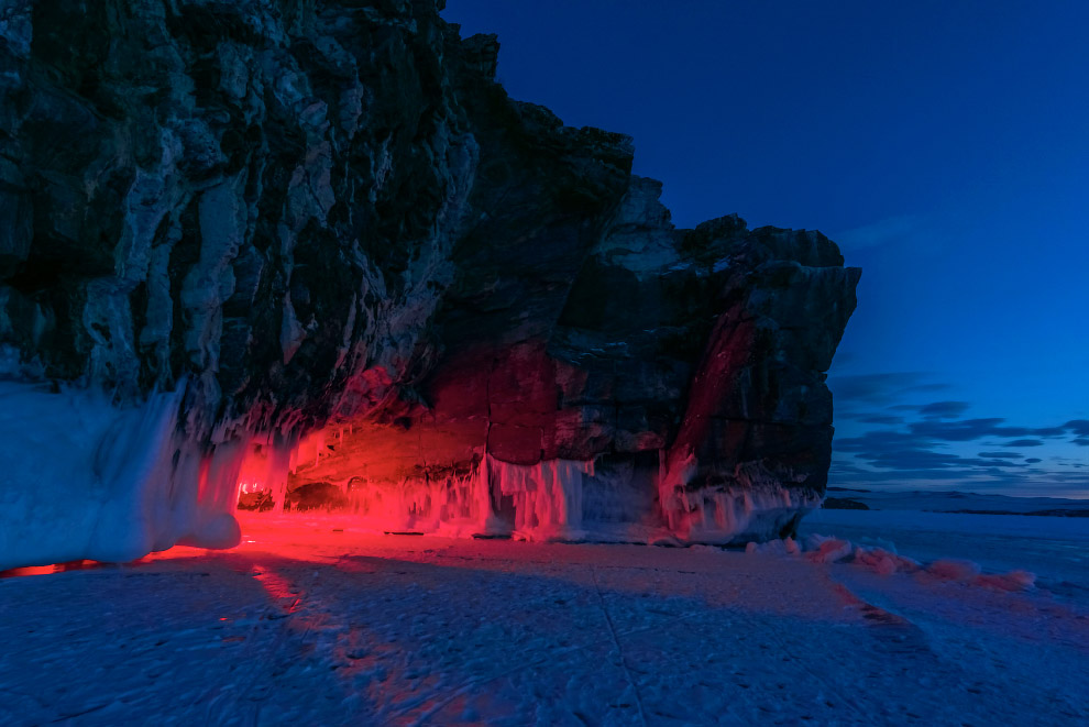 Замёрзшие пейзажи Ольхонских островов