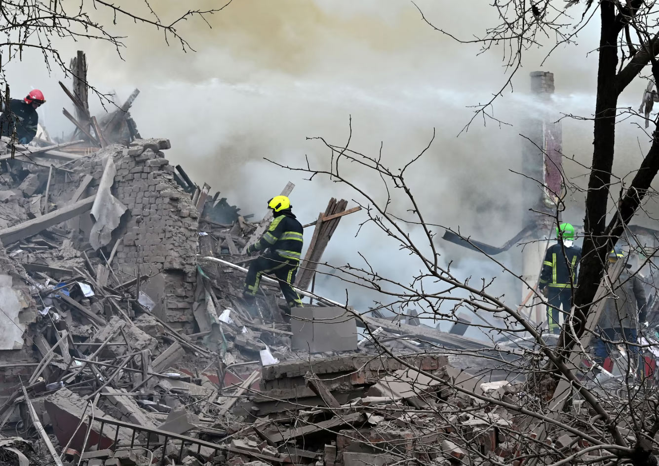 Пожарные на окраине Харькова