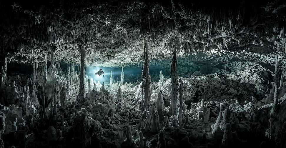 Система подводных пещер на полуострове Юкатан в Мексике.
