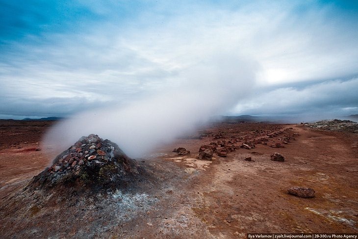 Геотермальная долина Хвераронд в Исландии